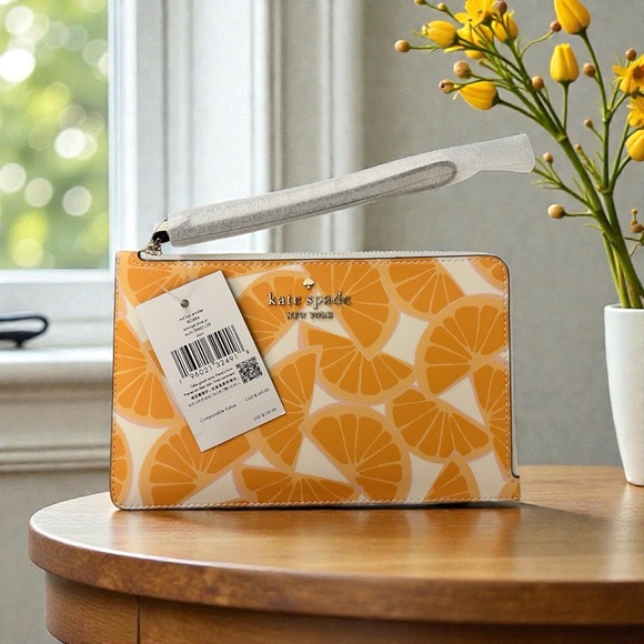 kate spade Handbags - Kate Spade Orange Slice Wristlet - NWT